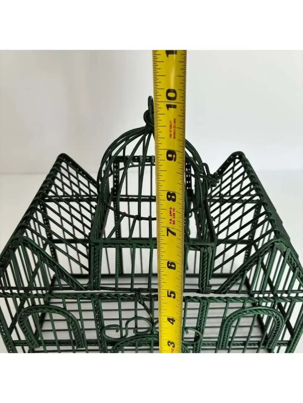 Vintage Victorian Style Metal Bird Cage Green Conservatory Decorative Display